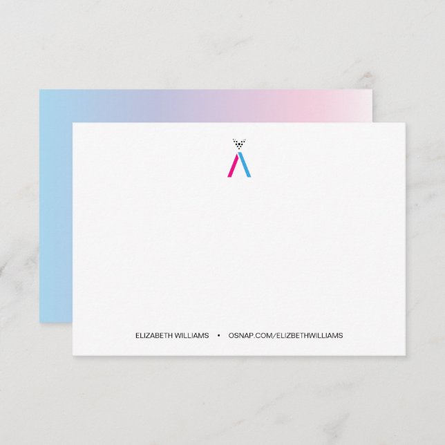 O'Snap Cartões de agradecimentos de anotação do em (Frente/Verso)