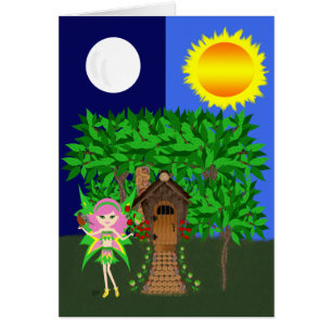 Ostara a deusa do país das fadas do cartão do