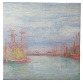 Ostend Harbor por James Ensor (1900)