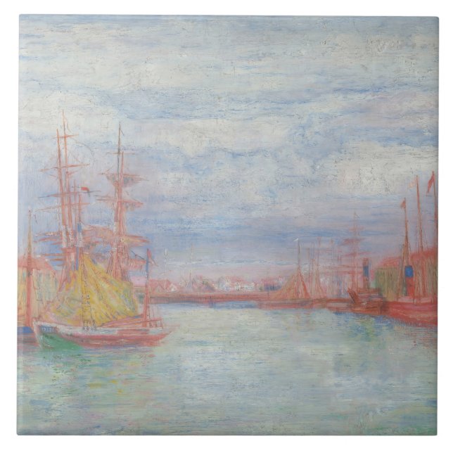 Ostend Harbor por James Ensor (1900) (Frente)