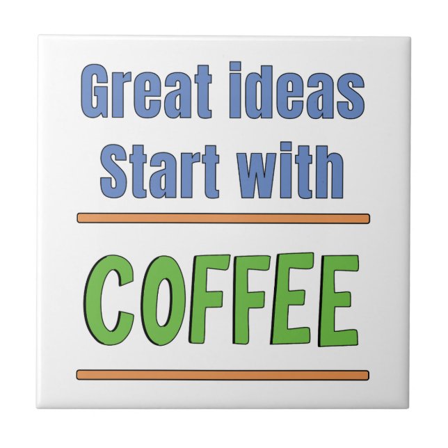 Ótimas ideias começam com camiseta de suor de café (Frente)
