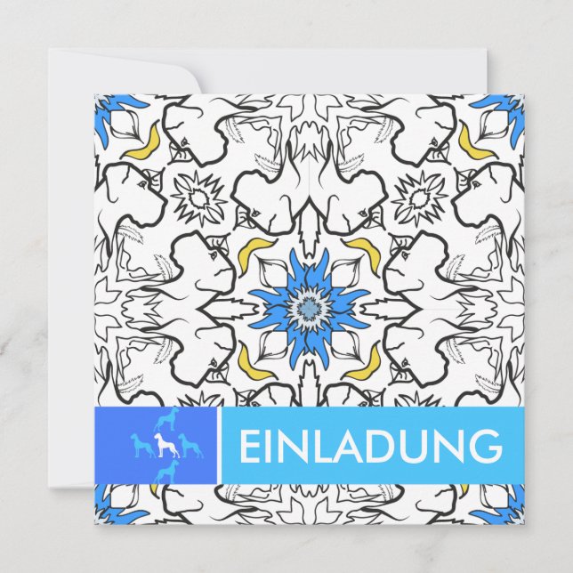 Ótimo padrão de dinamarquês azul (Frente)