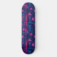 Ótimo Skate de Anime Cyberpunk com Design Japonês