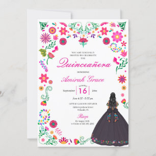 Otomi, Bordado Mexicano Quinceañera Convite