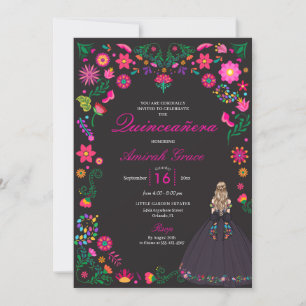 Otomi, Bordado Mexicano Quinceañera Convite