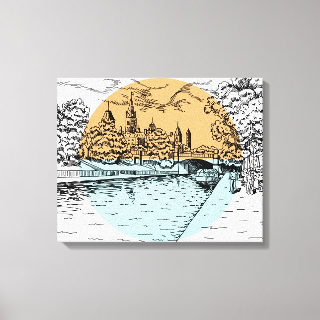 Ottawa Canada Illustration canvas print (Frente)