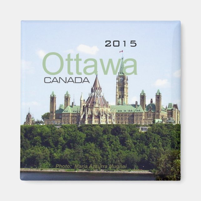 Ottawa Canada Viagem Imã de geladeira Change Year (Frente)