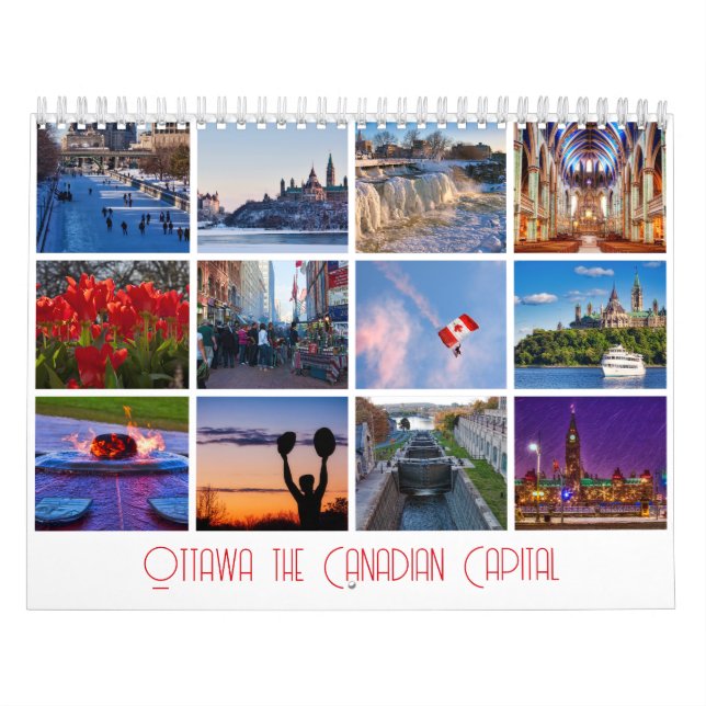 Ottawa, o Calendário de 12 Meses da Capital Canade (Capa)
