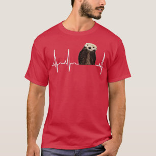 Otter Heartbeat Camisa Cute Otter Lover Dom Teto