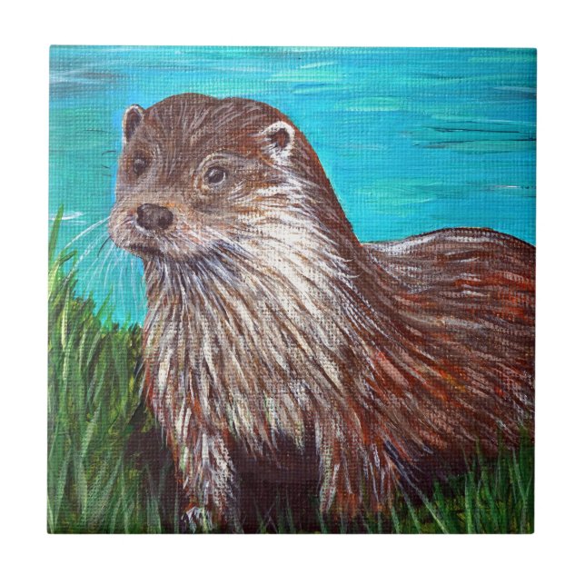 Otter por pintura de um rio (Frente)