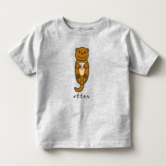 Otter Toddler Top ou T-Shirt (com base) (Frente)