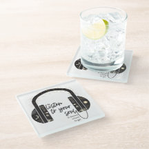 Ouça a sua Porta copos de vidro da alma