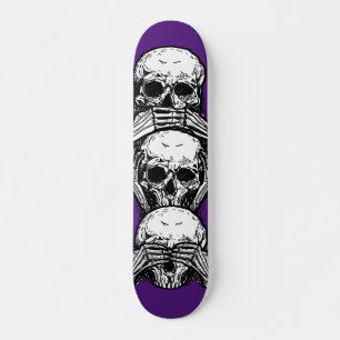 Ouça falar sem mau skate skull design