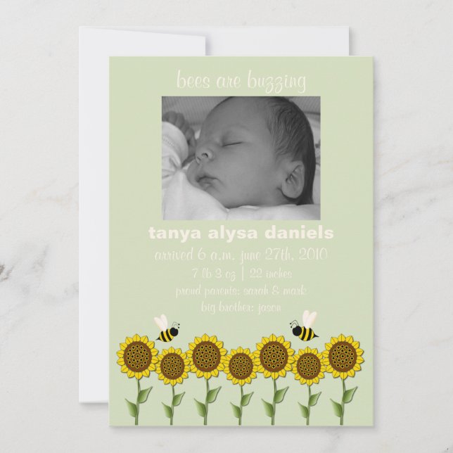 Ouça O Anúncio De Nascimento Do Buzz (Frente)