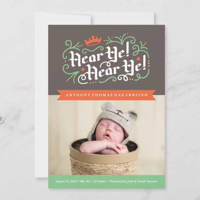 Ouçam, sim! Ouçam, sim! Anúncio de Nascimento em C (Frente)