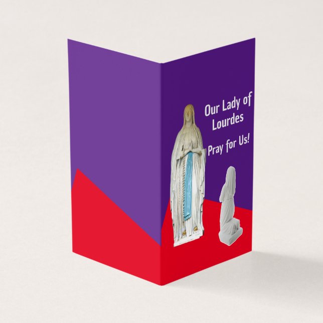 Our Lady of Lourdes Prayer Card (Exterior)