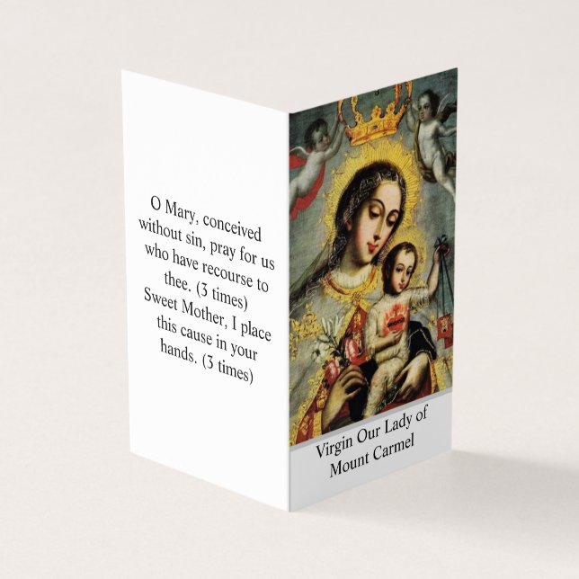 Our Lady of Mount Carmel Prayer Card  (Exterior)