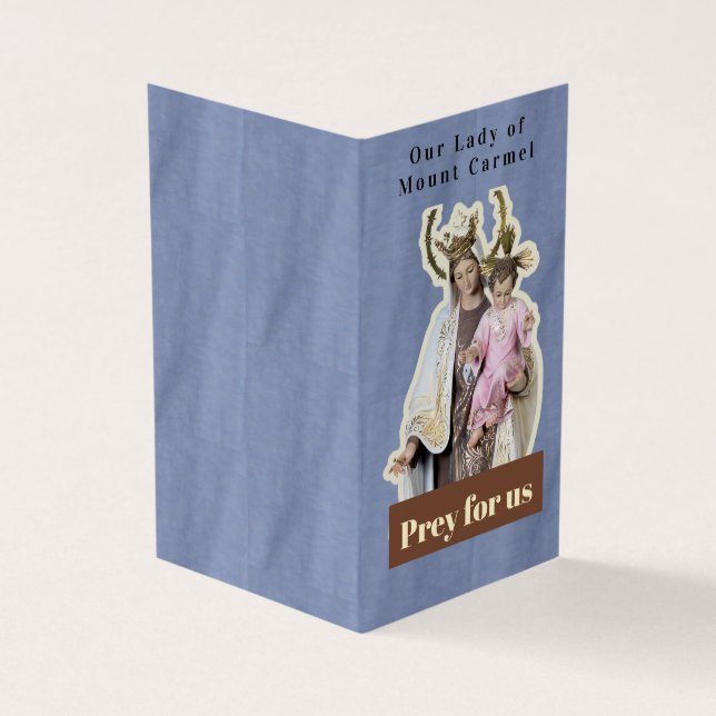 Our Lady of Mount Carmel Prayer Card (Exterior)