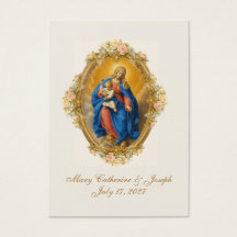 Our Lady of Pompei Catholic Wedding Prayer Cards
