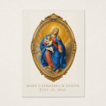 Our Lady of Pompeii Catholic Wedding Prayer Cards