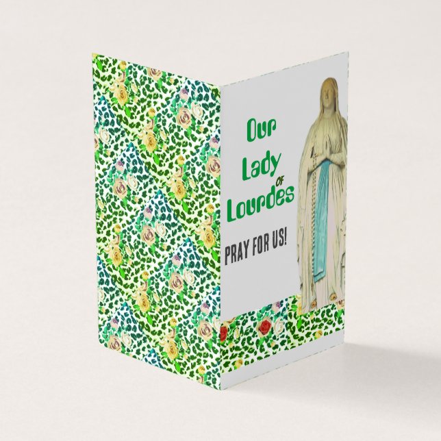 Our Lafy of Lourdes Prayer Card (Exterior)