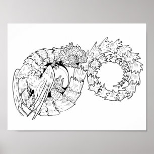 Ourboros Eternidade Dragão Poster