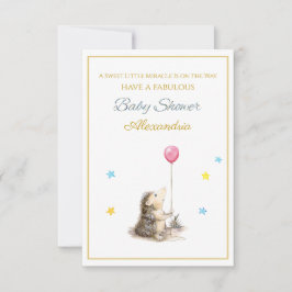 Ourico com balão com nome personalizado Festa de b