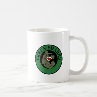 ouriço verde-escuro da caneca tubarões verdes