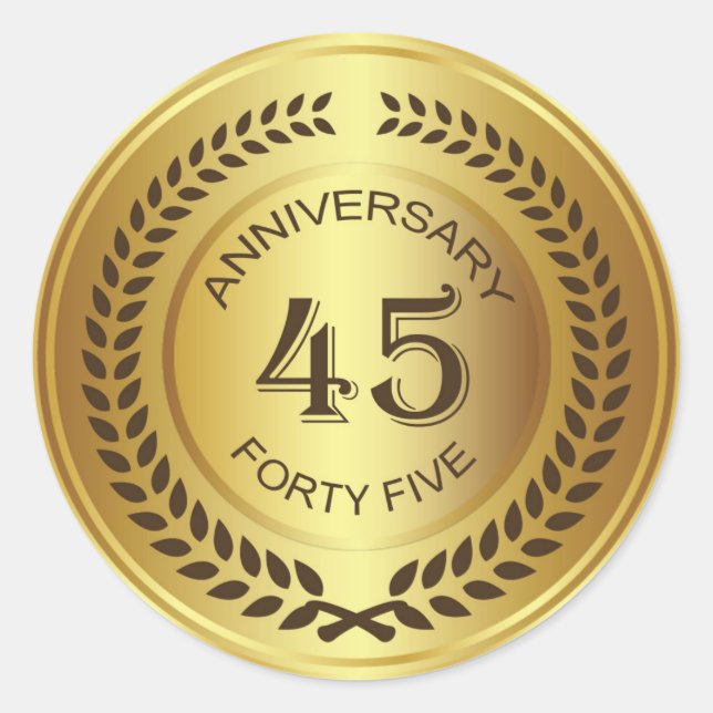 Ouro 45º Aniversário com o adesivo da coroa de lou (Frente)