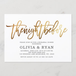 Ouro a noite antes do convite