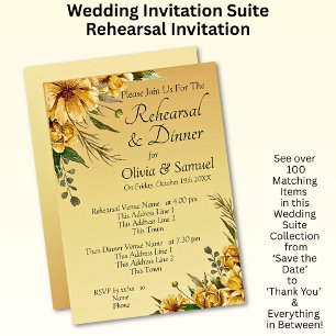 Ouro Amarelo- do Cartão de Convite de Ensaio