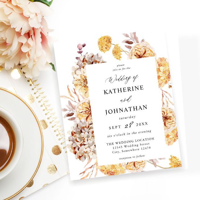 Ouro Amarelo Floral Casamento (Criador carregado)