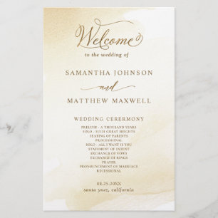 Ouro Amarelo Wash, Programa de Casamento Caligráfi