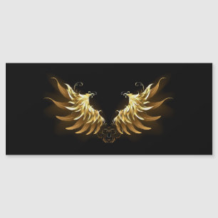 Ouro Angel Wings sobre fundo preto