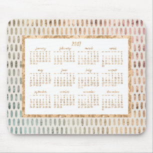 Ouro Anual 2017 Calendário Mouse pads Light