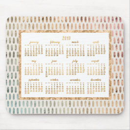 Ouro Anual 2019 Calendário Mouse pads Light
