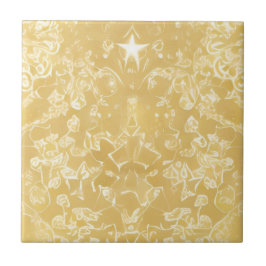 Ouro astros decorativos mosaicos