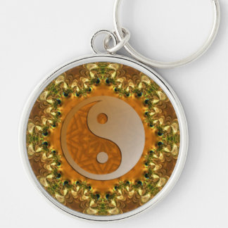 Ouro Balanceador de Chaveiro Yin Yang