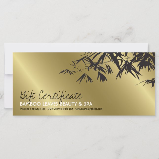 Ouro Bamboo Deixa Zen Spa Gift Certificate (Frente)