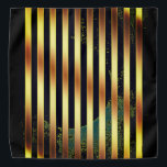 Ouro Bandana e listras pretas.<br><div class="desc">Bandana adorava com listras douradas e pretas... e uma dica de verde.</div>