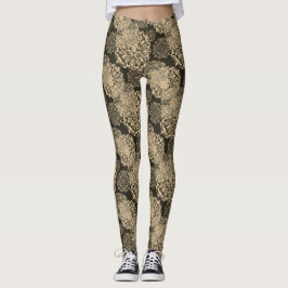 Ouro Boho Mandalas Leggings