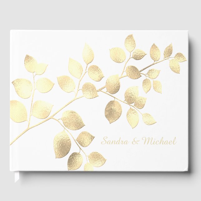 Ouro branco romântico deixa livro de convidados de (Frente)