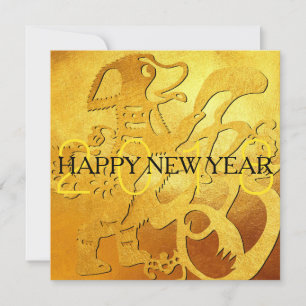 Ouro Cachorro Ano Chinês Papercut 2018 Convite