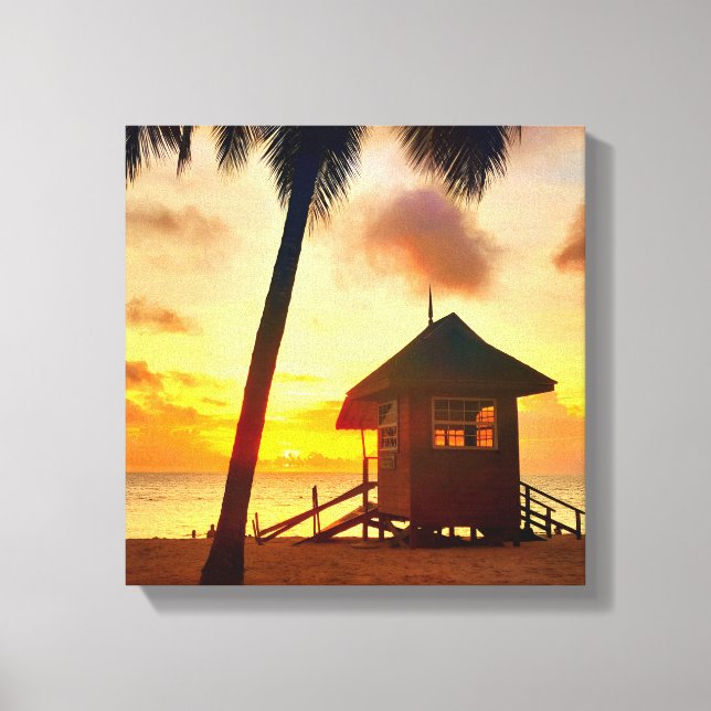 Ouro Caribe Sunset Beach Hut - Canvas tropical (Frente)