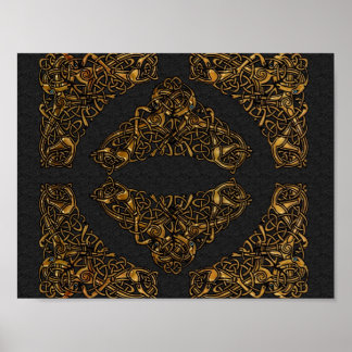 Ouro Celtic Knot Poster