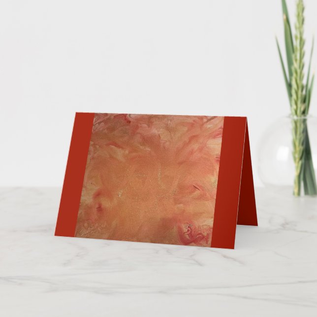 Ouro cintilante e cartão vermelho (Frente)