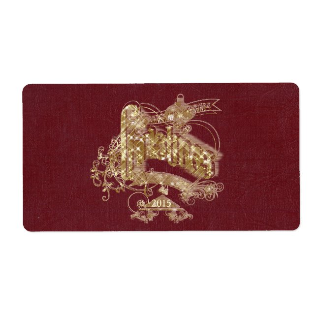 Ouro com brilho - Etiqueta (Frente)