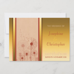 Ouro Dandelion Convite para Casamento Sunshine