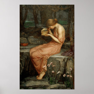 Ouro de Abertura da Caixa de Poster de Waterhouse