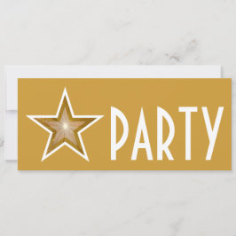 Ouro de convite do Dourado Star 'PARTY'